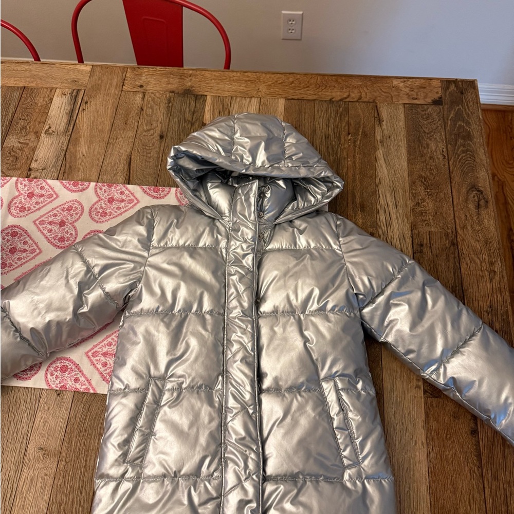 GAP Shiny Silver Kids Puffer Jacket